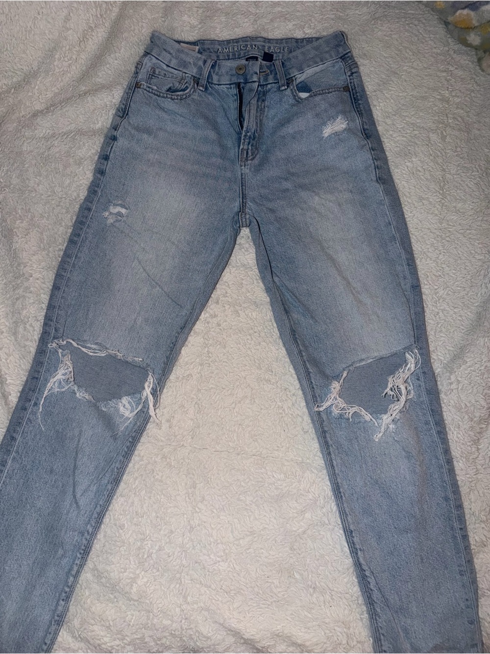 American Eagle Light Blue Ripped Women's Jeans